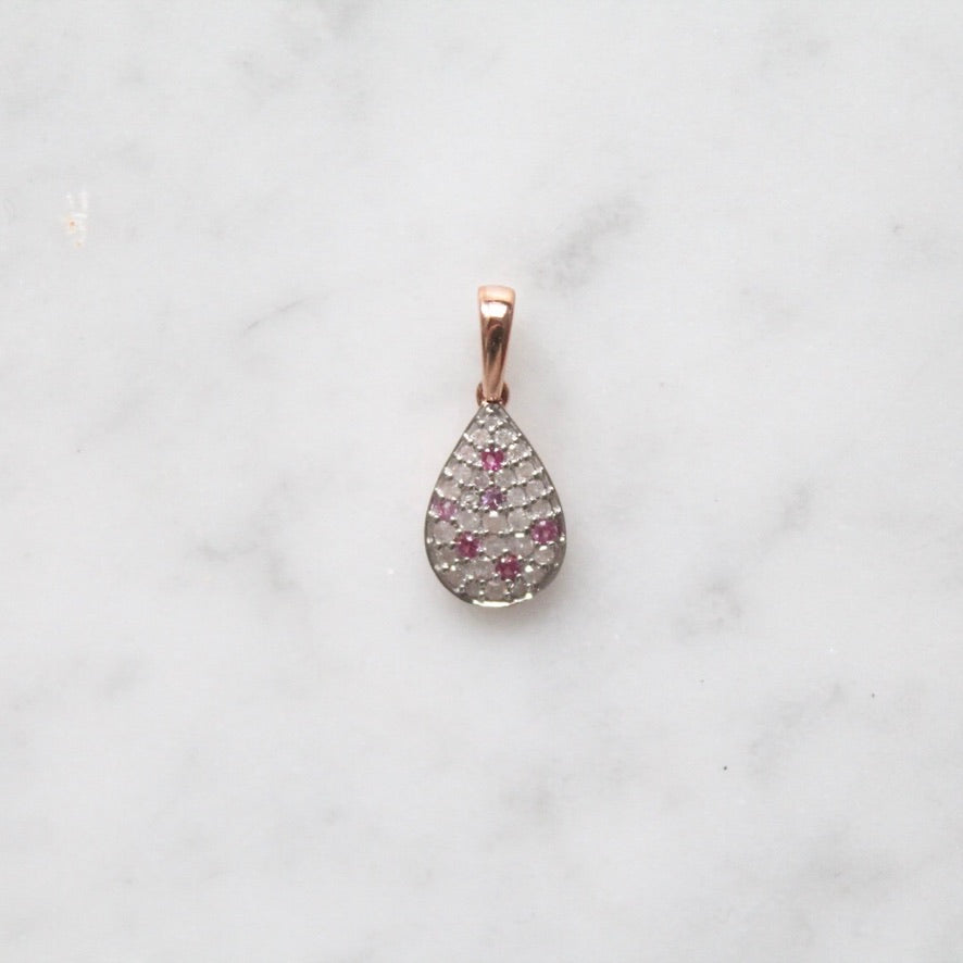 Pink Sapphire & Diamond Leopard Pendant