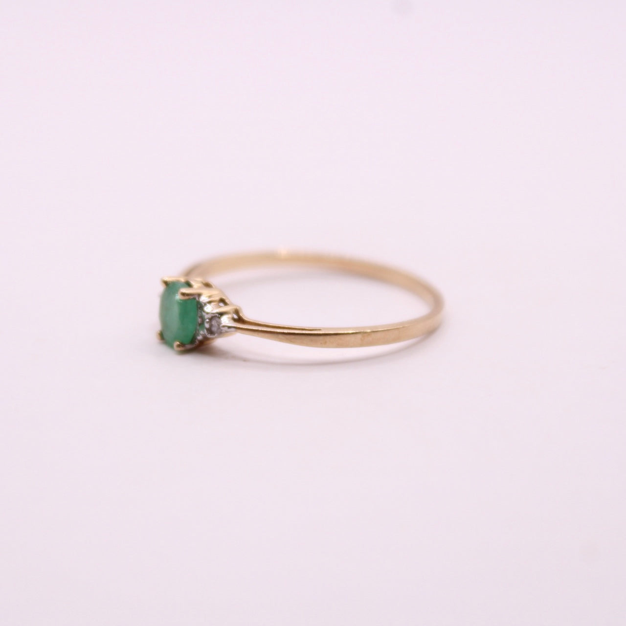 Emerald & Diamond Trilogy Ring