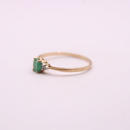 Emerald & Diamond Trilogy Ring