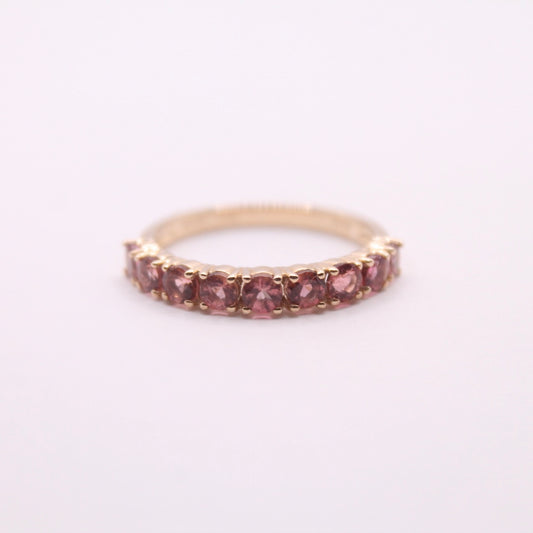 Pink Tourmaline Row Ring