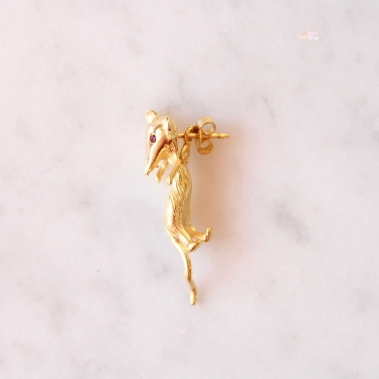 Single Solid Mouse Earring