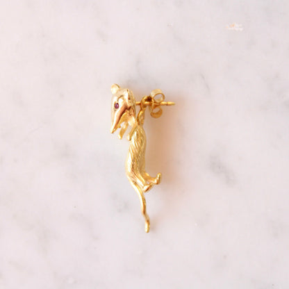 Single Solid Mouse Earring