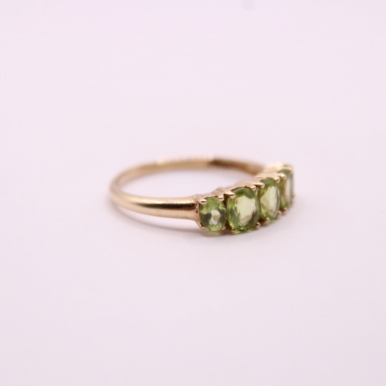 Peridot Row Ring