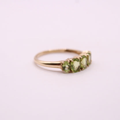 Peridot Row Ring