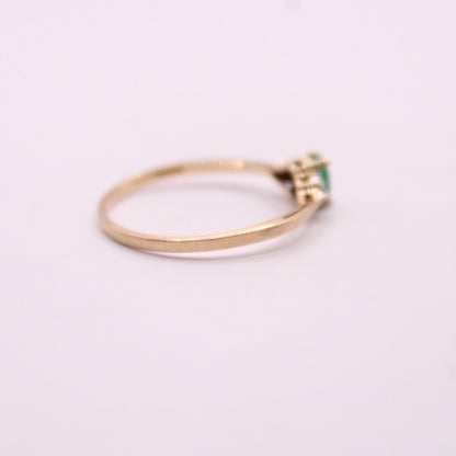 Emerald & Diamond Trilogy Ring