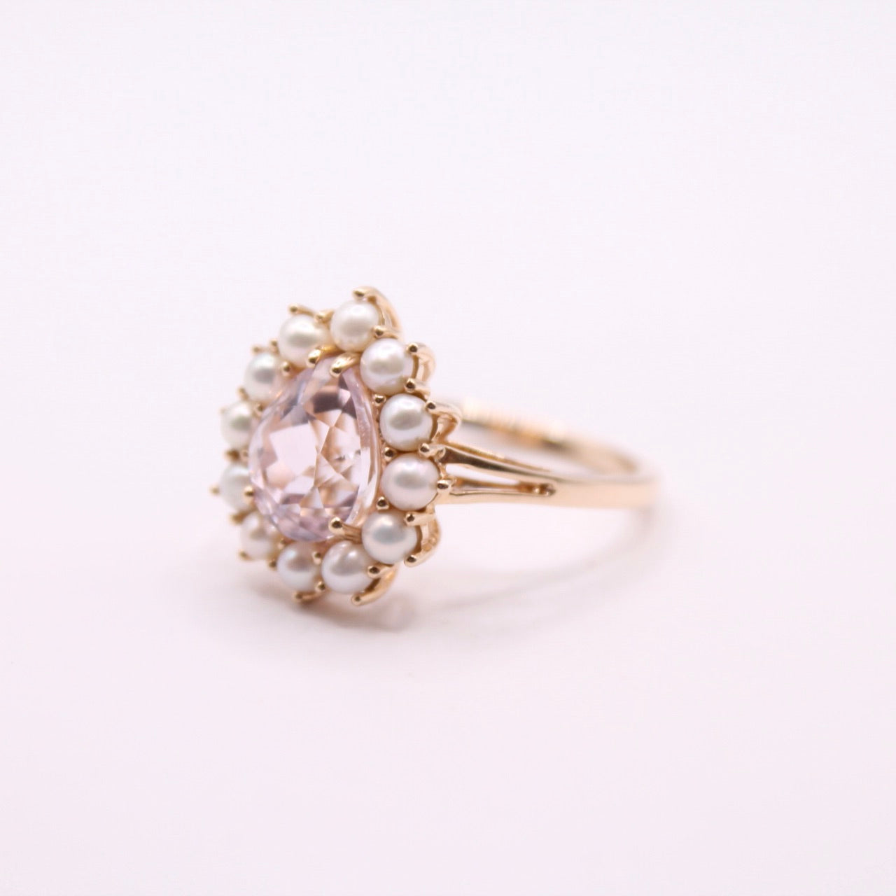 Pearl & Kunzite Statement Ring