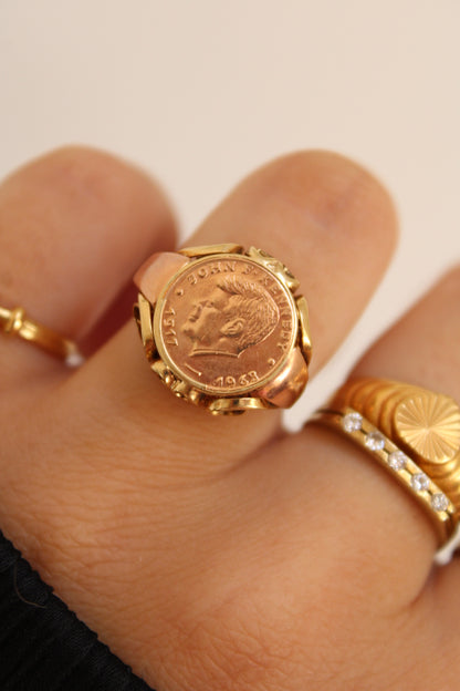 John F Kennedy Coin Ring