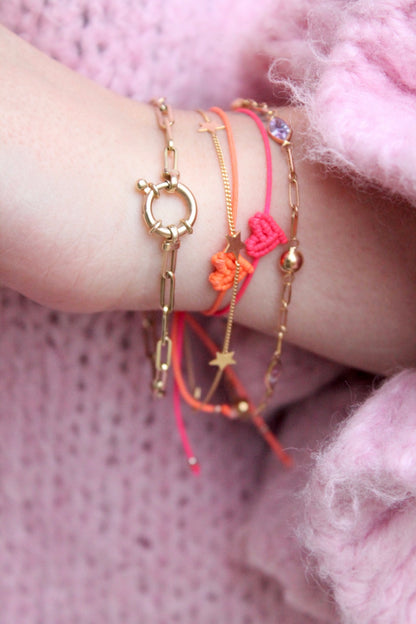 Rose & Lilac Sapphire Link Bracelet