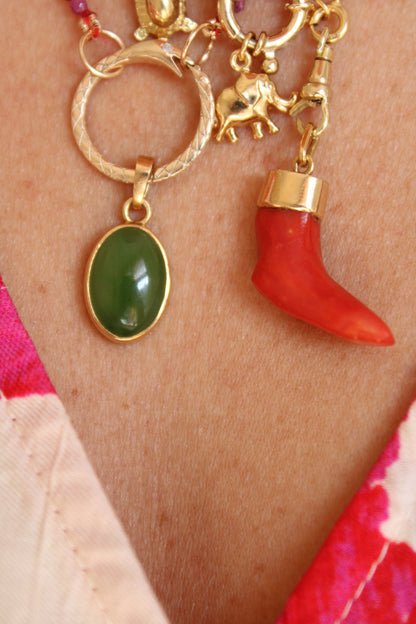 Cabochon Jade Pendant