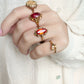 Oval Orange Sapphire Ring