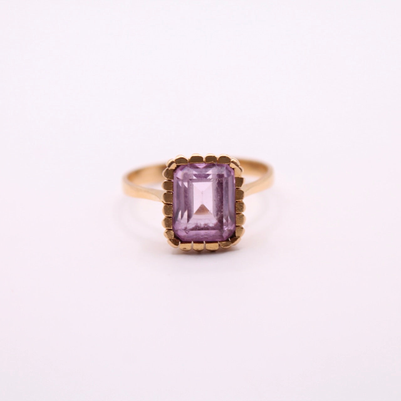 Pink Sapphire Cushion Ring