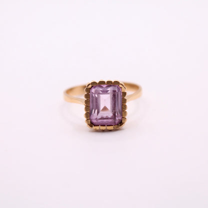 Pink Sapphire Cushion Ring