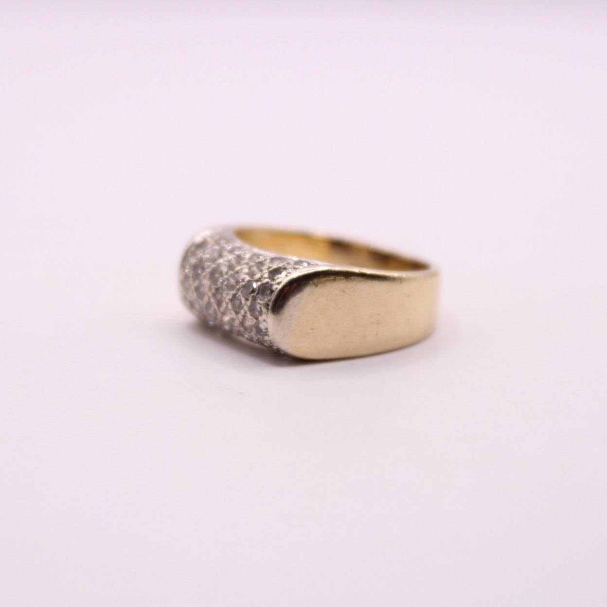 Solid Diamond Statement Ring