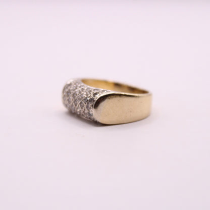 Solid Diamond Statement Ring