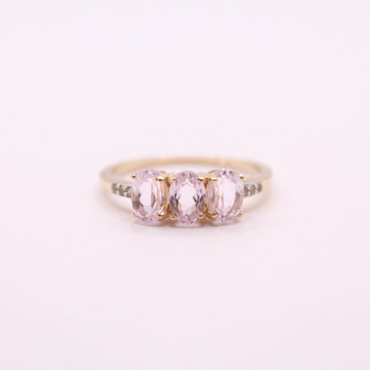 Kunzite Trilogy Ring