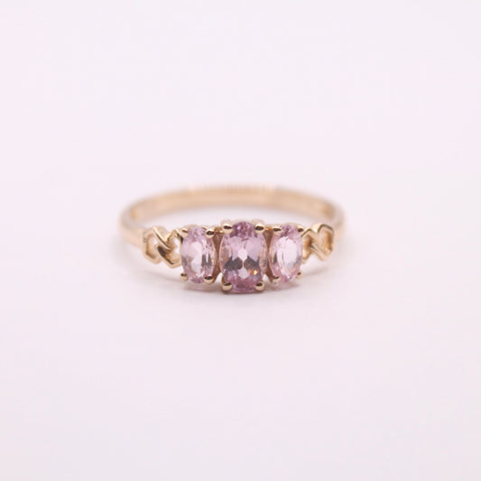 Rose Spinel Trilogy Ring