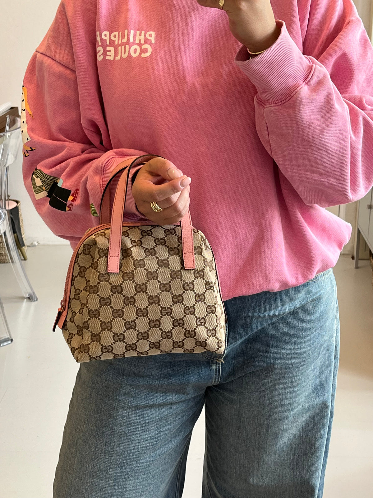 Gucci GG Canvas Balthus Hand Bag