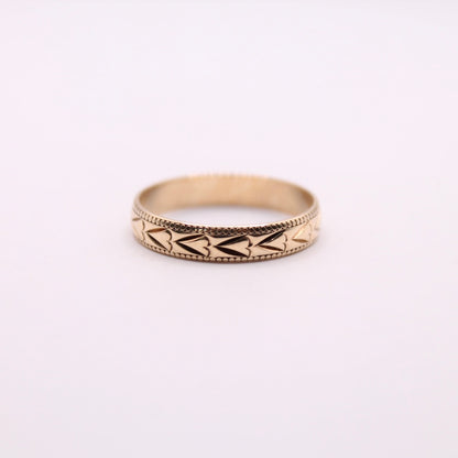 Engraved Hearts Band Ring