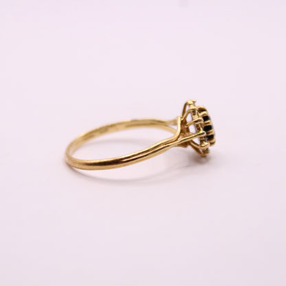 Sapphire & Diamond Lady Di Ring