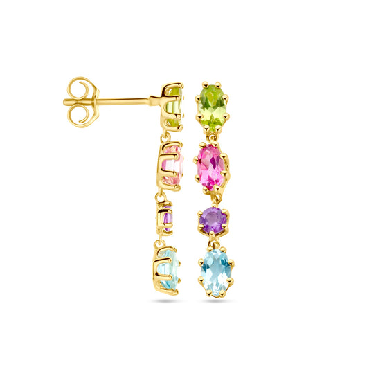 Gemstone Drop Earrings