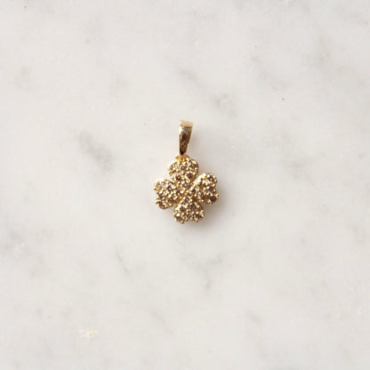 Champagne Diamond Lucky Clover Pendant