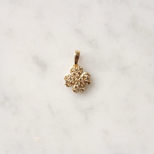 Champagne Diamond Lucky Clover Pendant