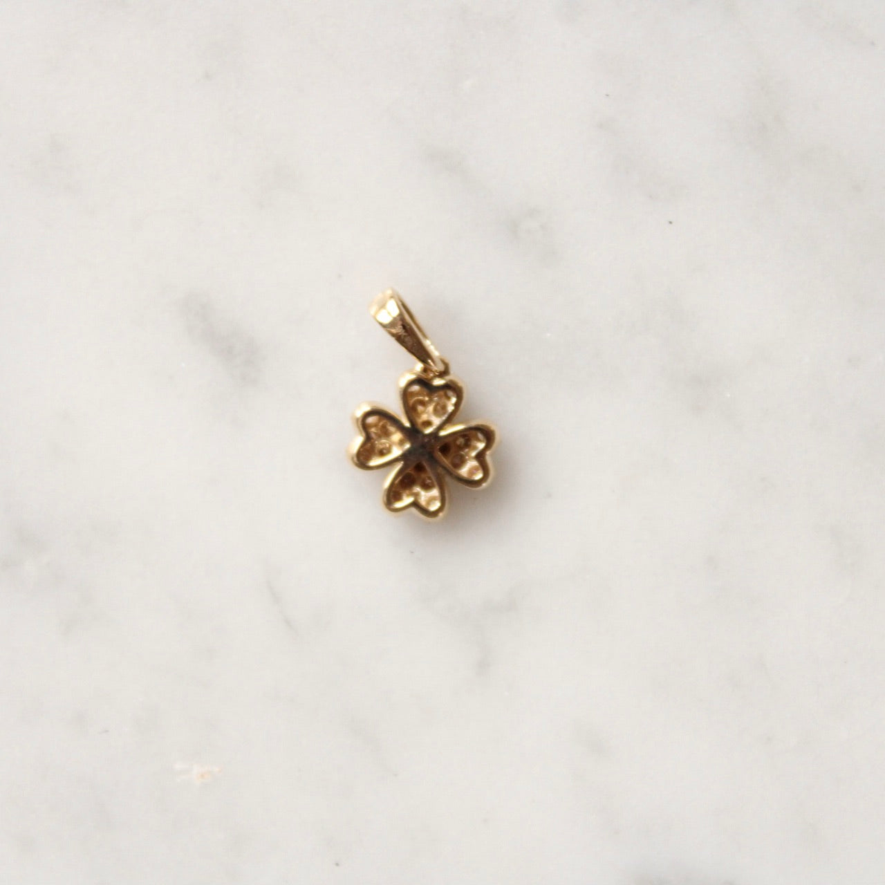 Champagne Diamond Lucky Clover Pendant