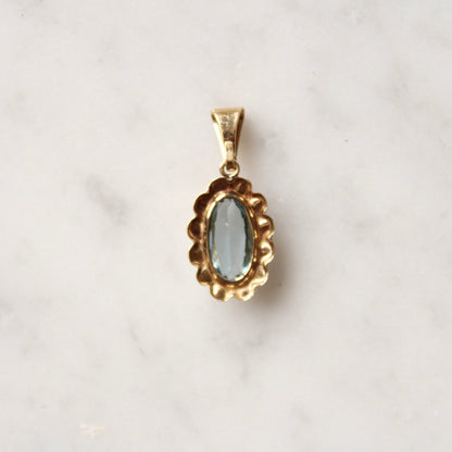 Aquamarine Flower Pendant