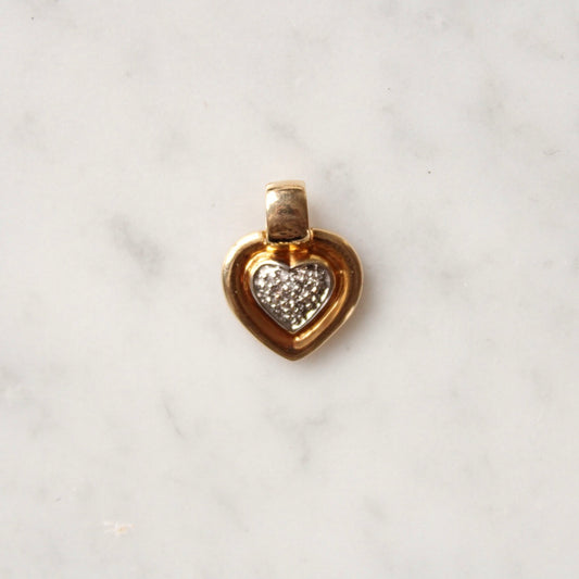 Bold Diamond Heart Charm