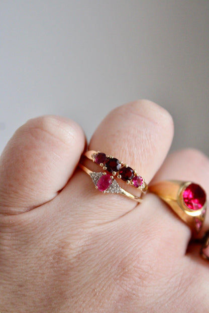 Rubellite Row Ring