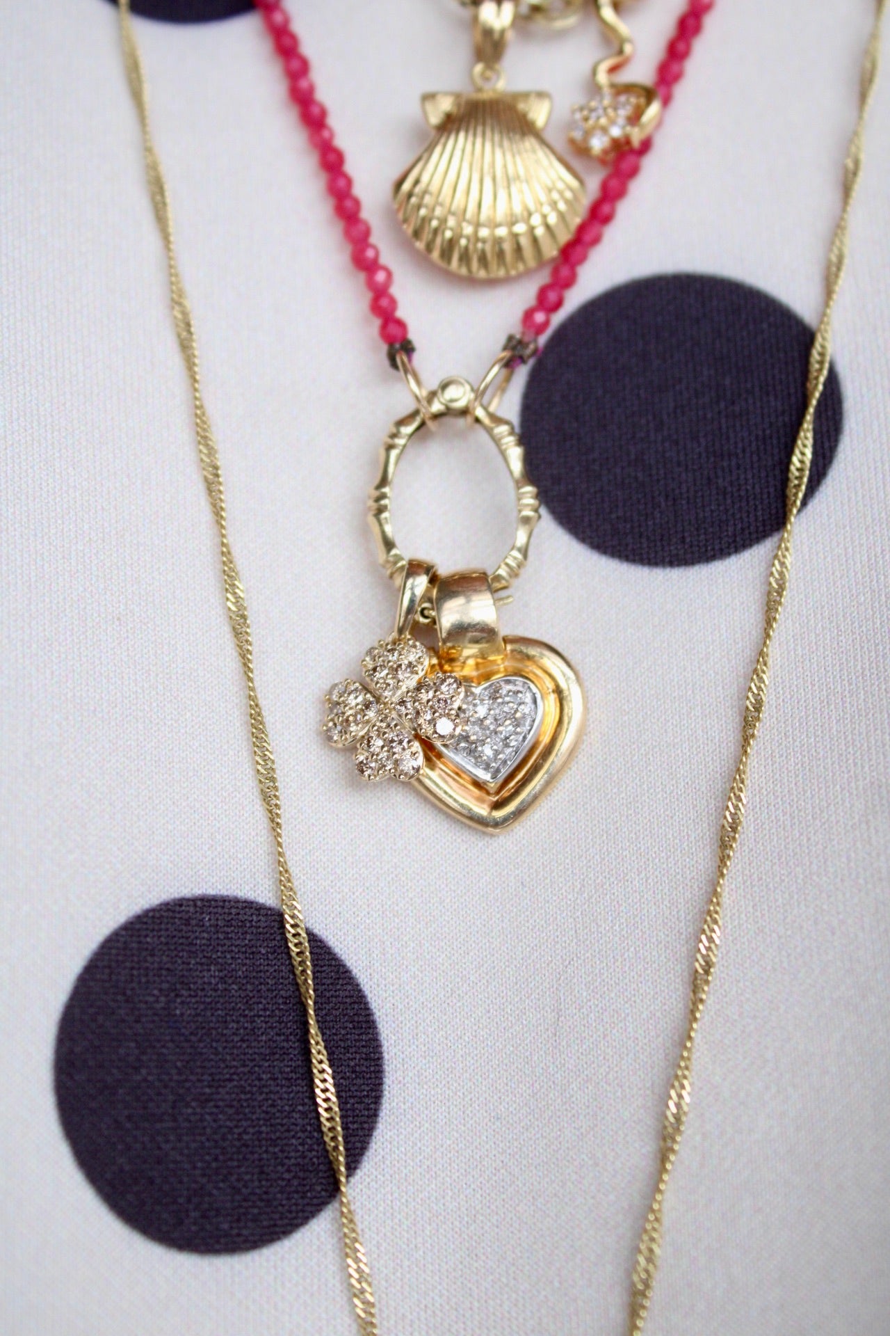 Champagne Diamond Lucky Clover Pendant