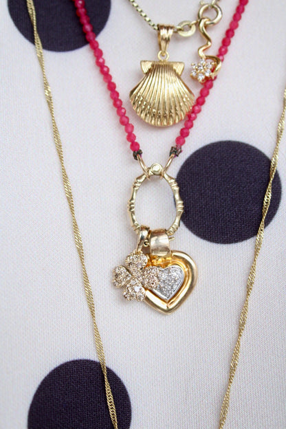 Champagne Diamond Lucky Clover Pendant