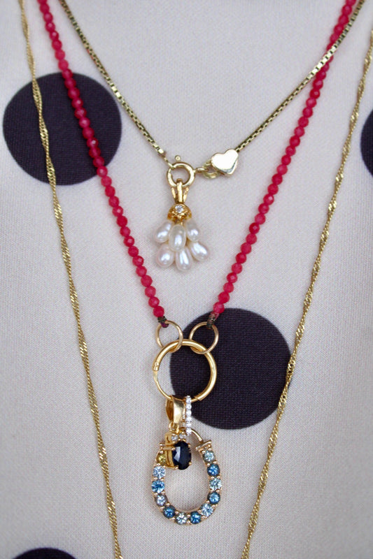 Diamond & Pearl Bouquet Pendant