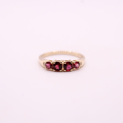 Rubellite Row Ring