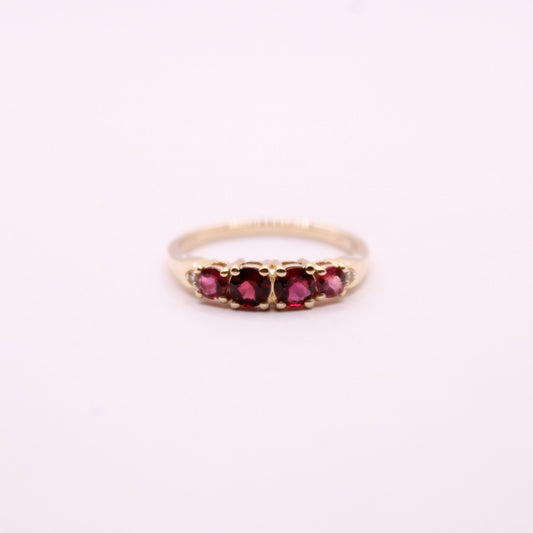 Rubellite Row Ring