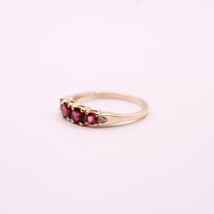 Rubellite Row Ring