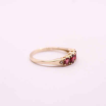 Rubellite Row Ring