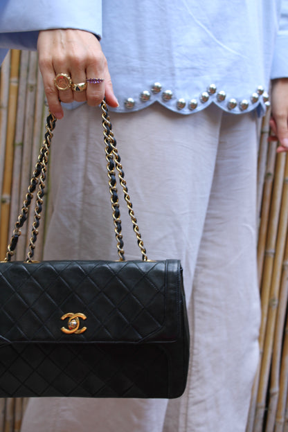 Chanel Single Flap Turn Lock Bag