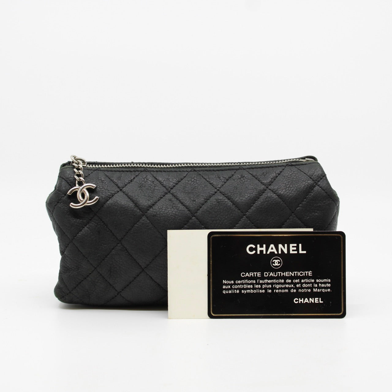 Chanel Grained Calf Skin Pouch