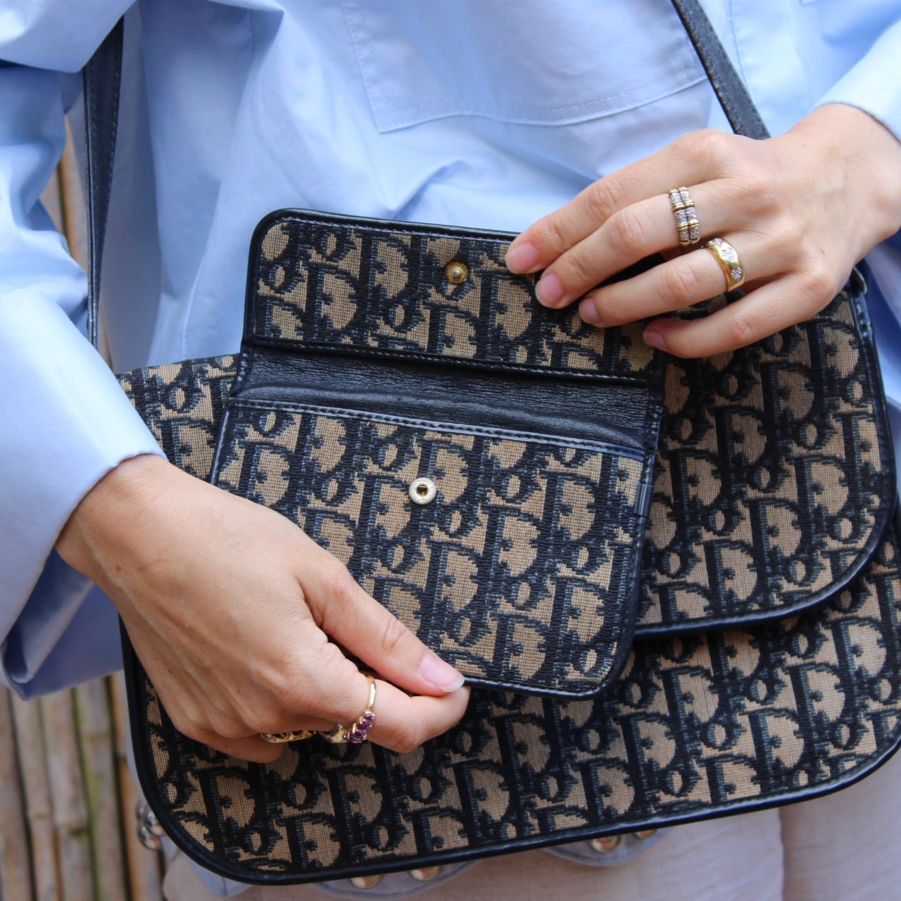 Christian Dior Trotter Canvas Wallet