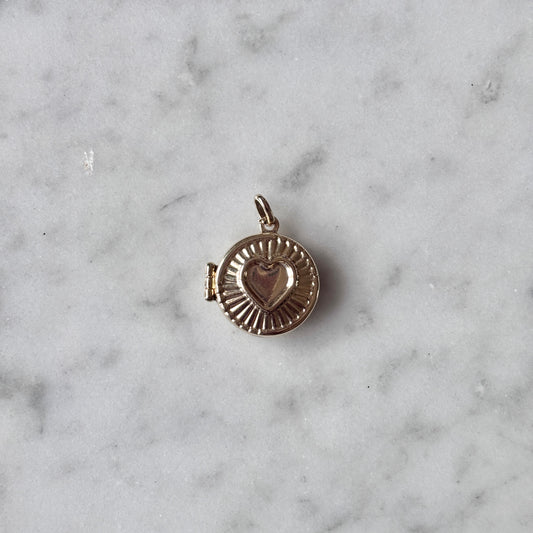 Round Heart Photo Locket