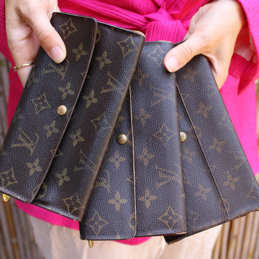 Louis Vuitton Monogram Sarah Long Wallet