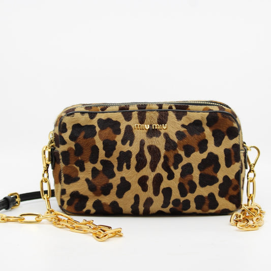 Miu Miu Leopard Shoulder Bag