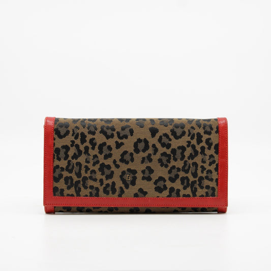 Fendi Leopard Long Wallet