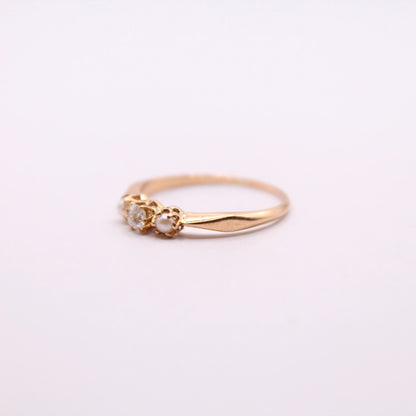 Pearl & Diamond Trilogy Ring