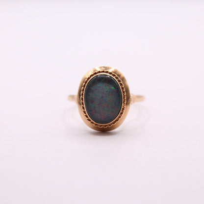 Black Opal Statement Ring