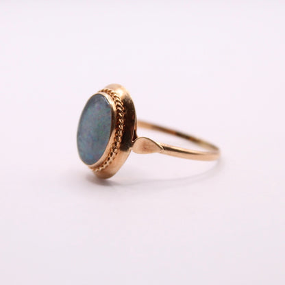 Black Opal Statement Ring