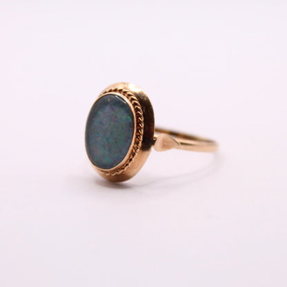 Black Opal Statement Ring
