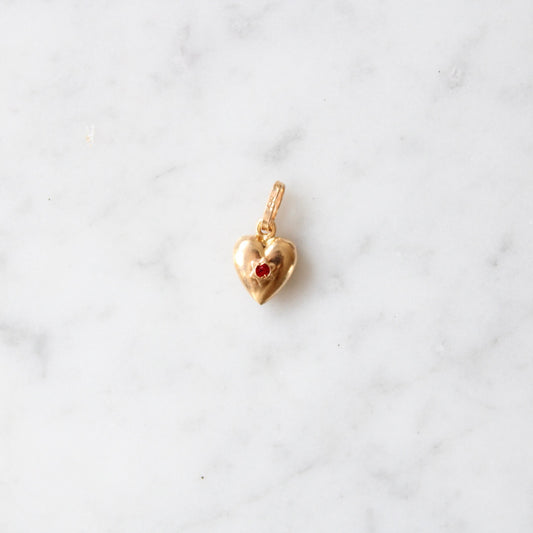 Ruby Heart Charm