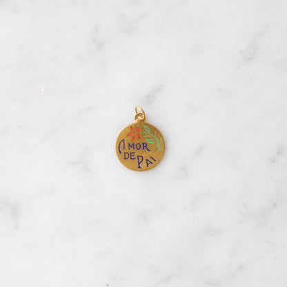 "Amor de Pai" (Vaderliefde) Disk Pendant